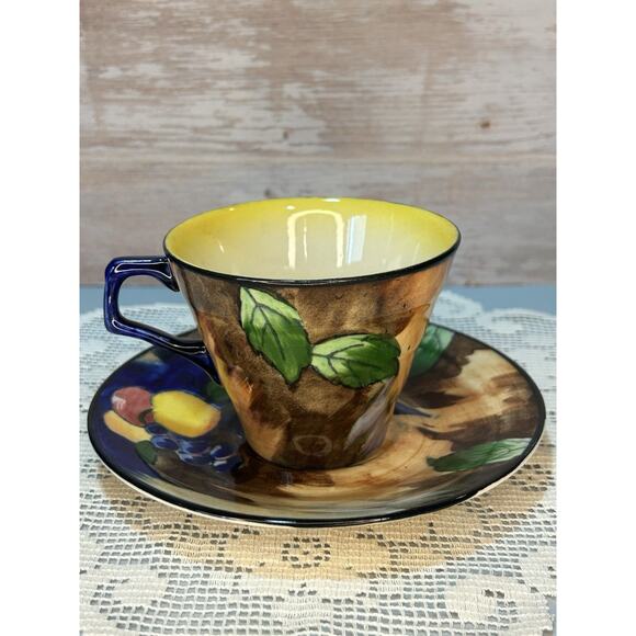 H&K Tukstall England ‘Autumn’ Pattern Teacup & Saucer - Hand Painted - Picture 5 of 7